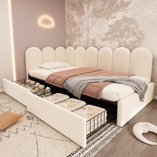 Plush upholstered daybed - plush,