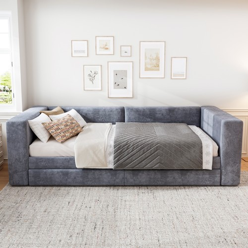 Upholstered 3ft single bed - upholstered,