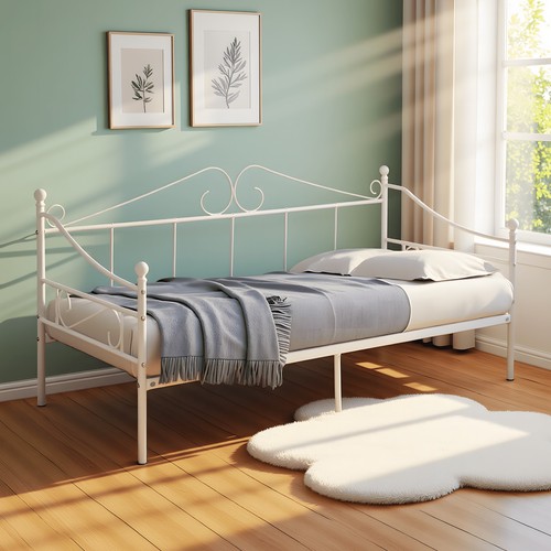 White metal daybed - white,